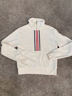 Evereve Half Zip With Stripes